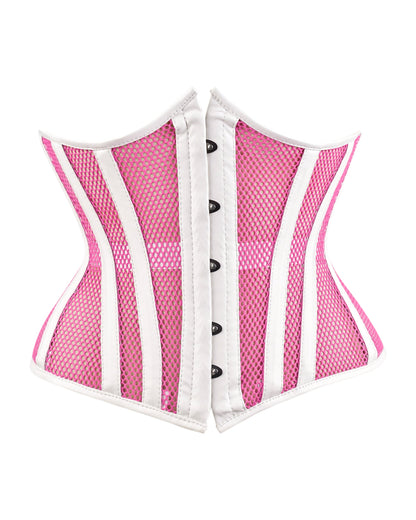 Purple Sheer Medieval Steel-Boned Lace-Up Underbust Corset