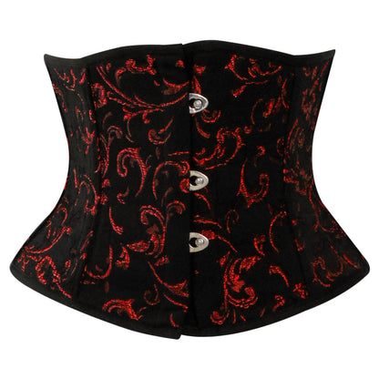 White Brocade Mini Cincher corset - Waist Trainer Short torso
