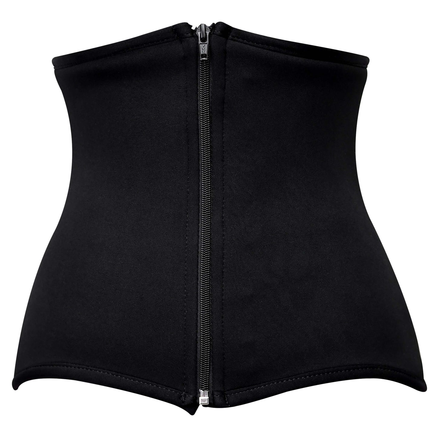 Handmade Black Spandex Plus Size Front Zipper Underbust Waist Trainer Faja