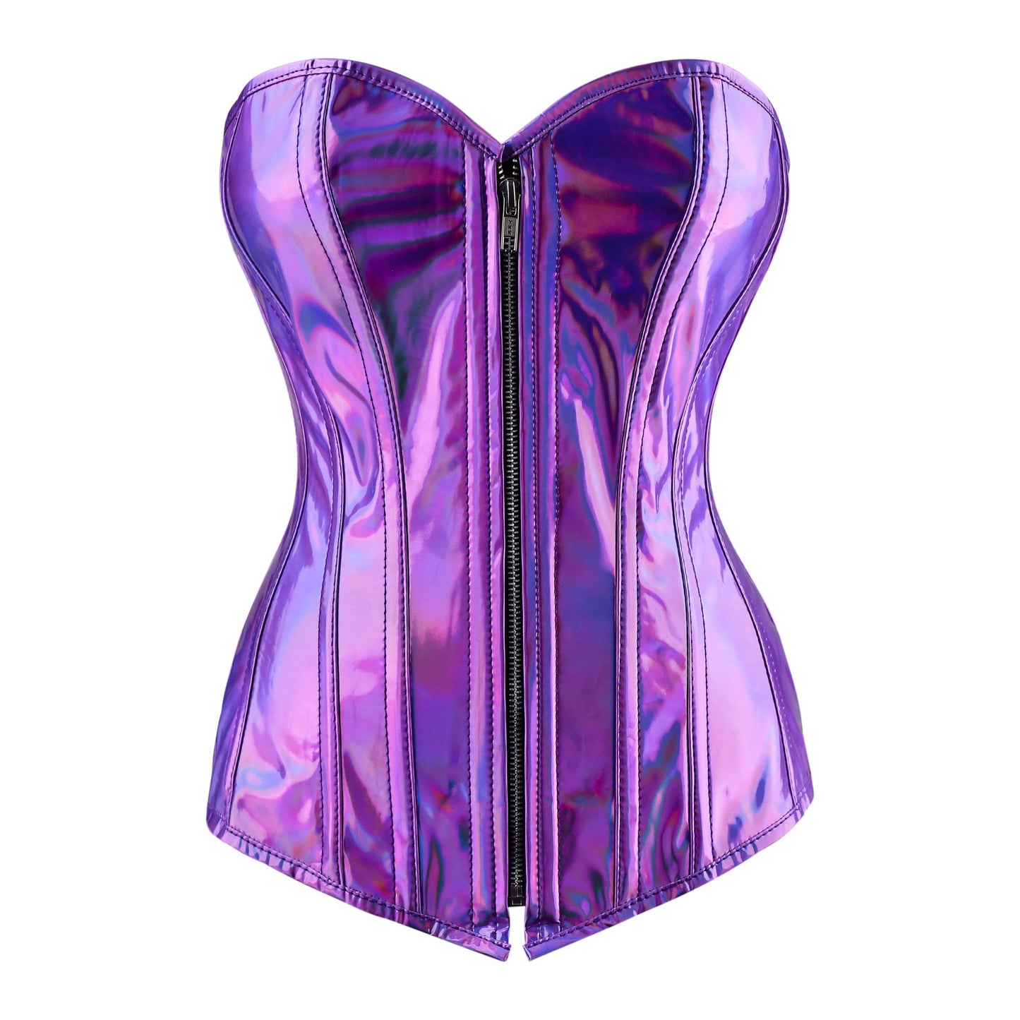 Holographic Purple Overbust Corset