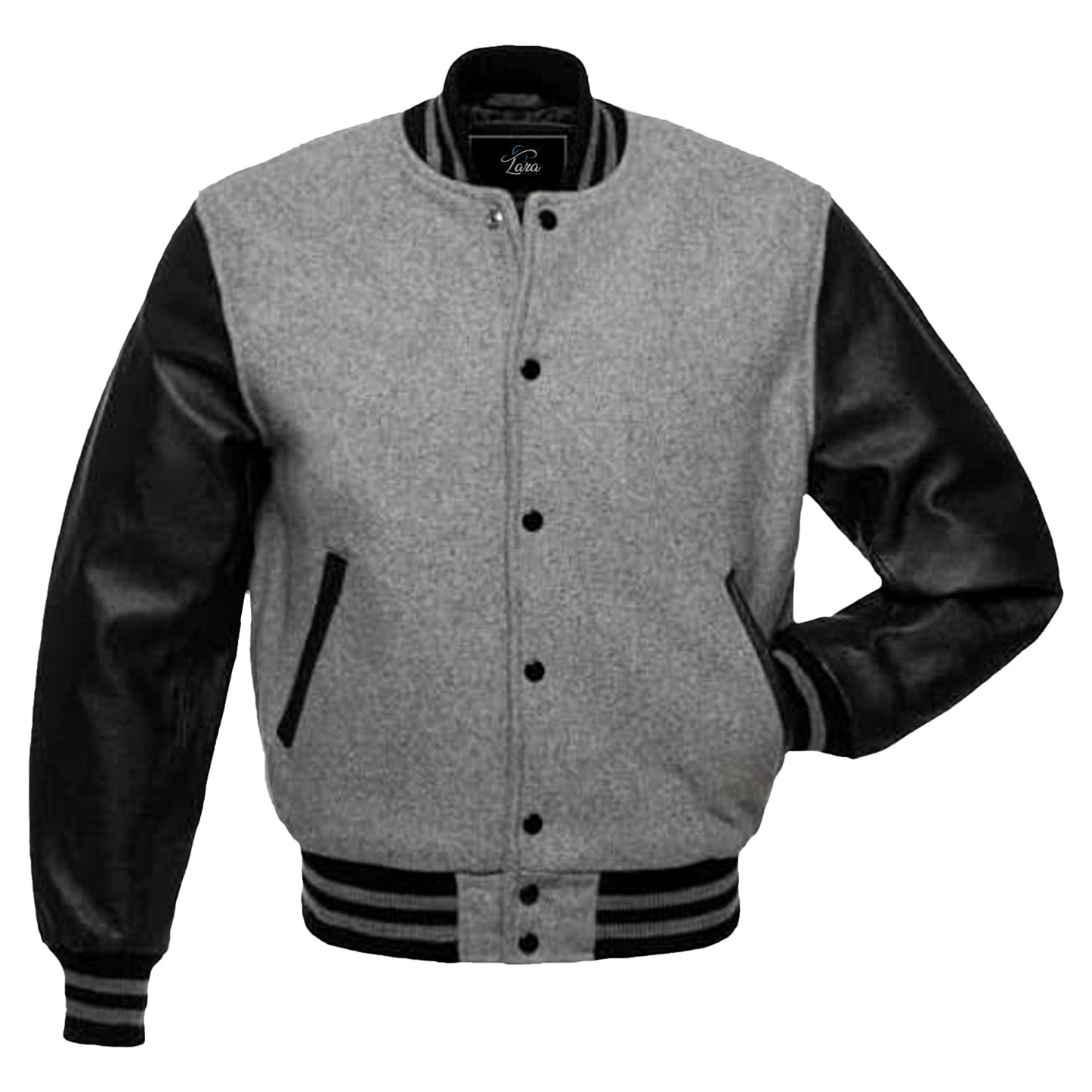 Men Varsity, Baseball Jacket, Wool Blazer with Leather Sleeves