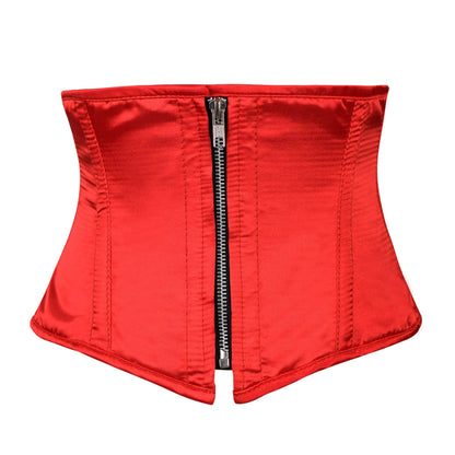 Red Crimson Satin Underbust Corset