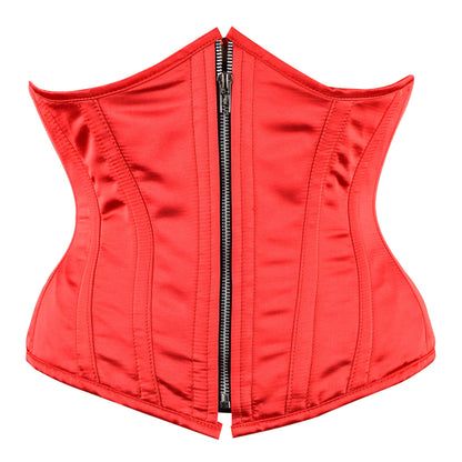 Scarlet Red Satin Underbust Corset