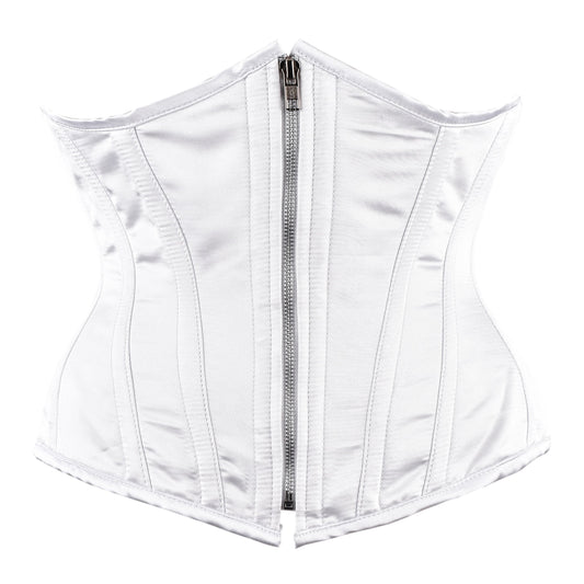 White Satin Underbust Corset
