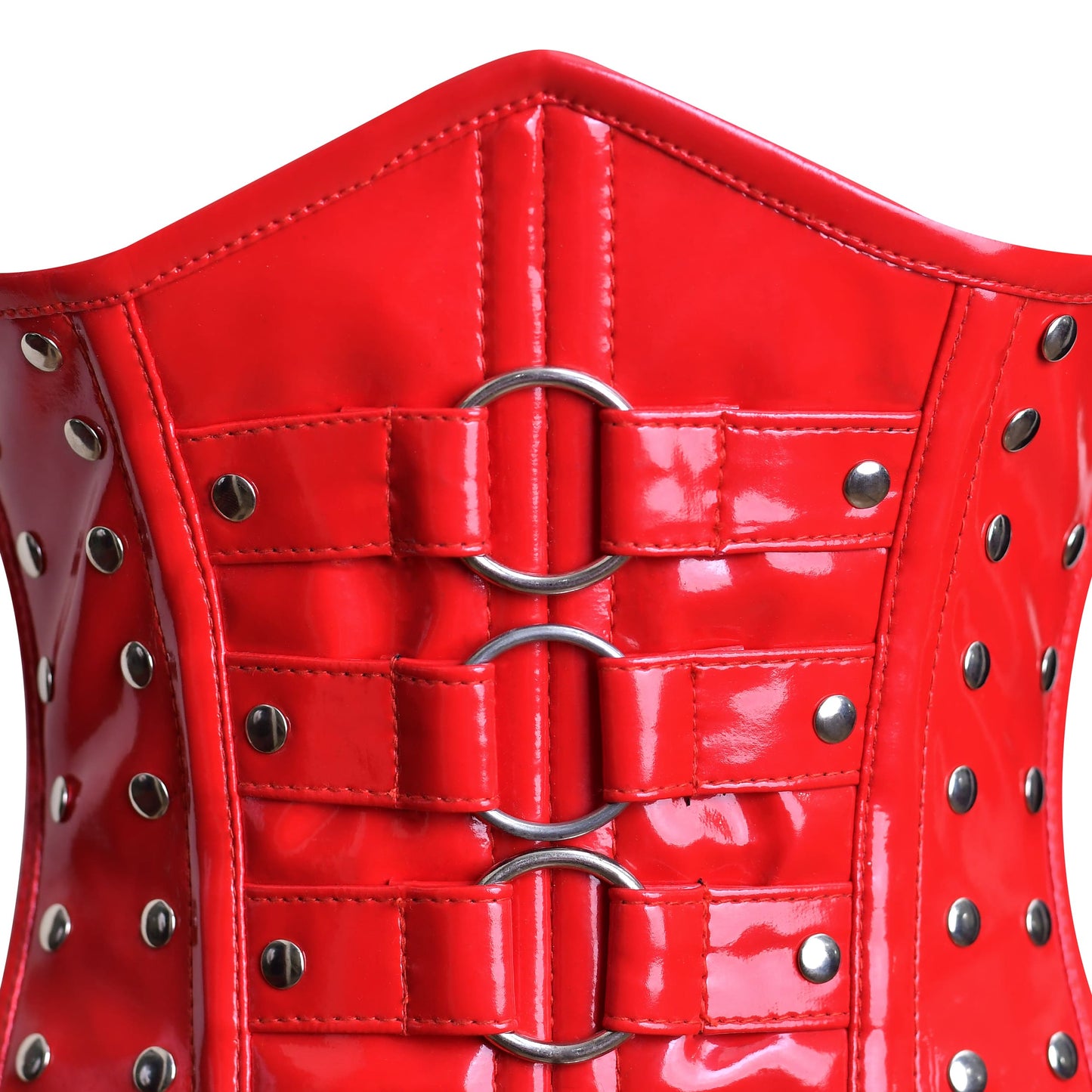 Red PVC Underbust Corset Top - Steel Boned Waist Trainer