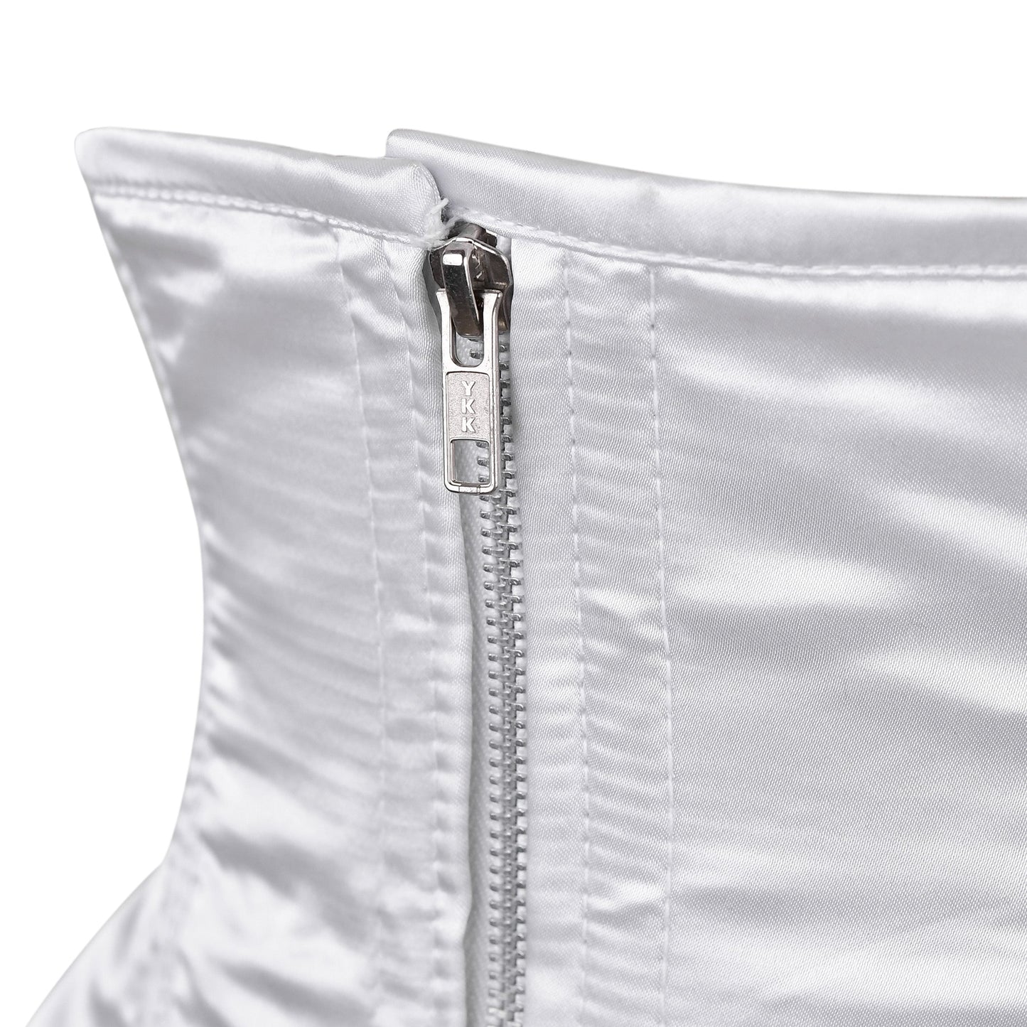 White Satin Frost Serpent Underbust Corset