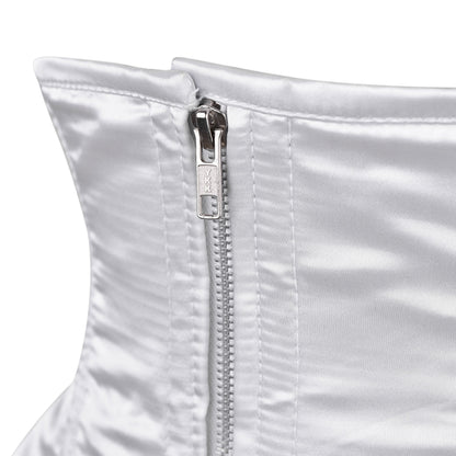 White Satin Frost Serpent Underbust Corset