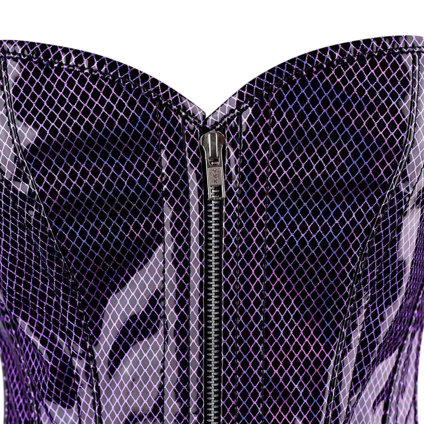 Midnight Serpent Overbust Corset (Purple Snakeskin Gloss)