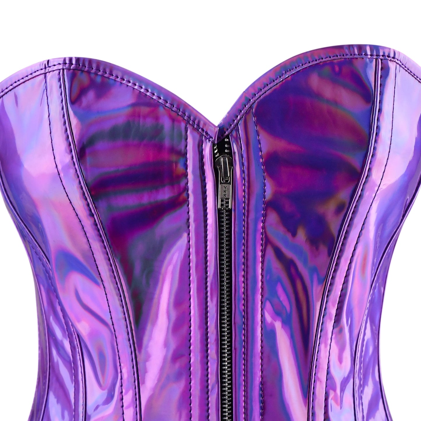 Holographic Purple Overbust Corset