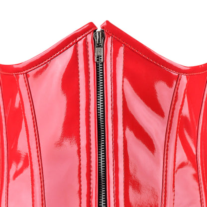 Red Gloss Vinyl Underbust Corset
