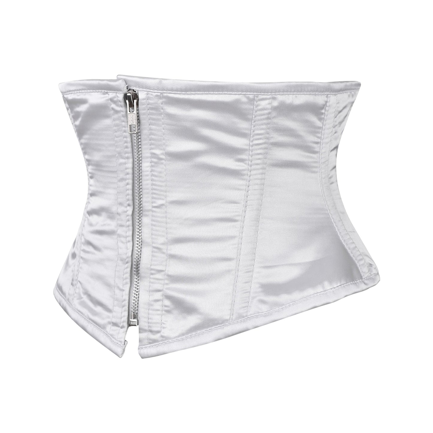 White Satin Frost Serpent Underbust Corset