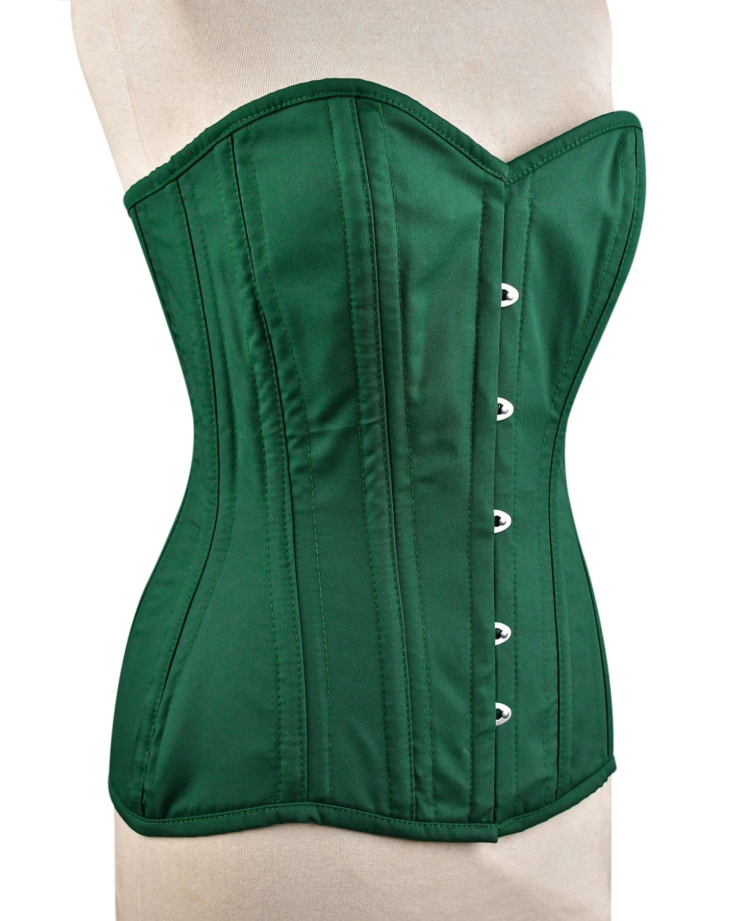 Cotton Corset with Front Hook Steel Boning