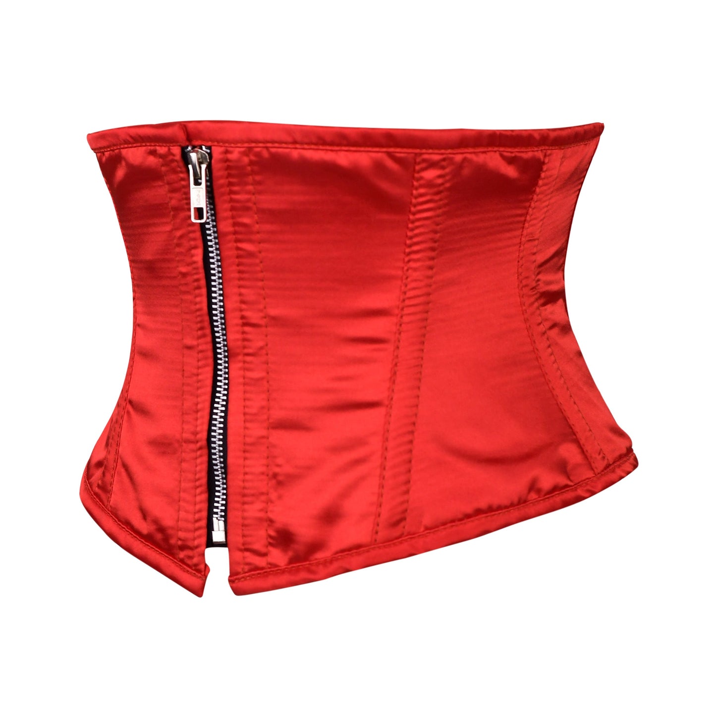 Red Crimson Satin Underbust Corset