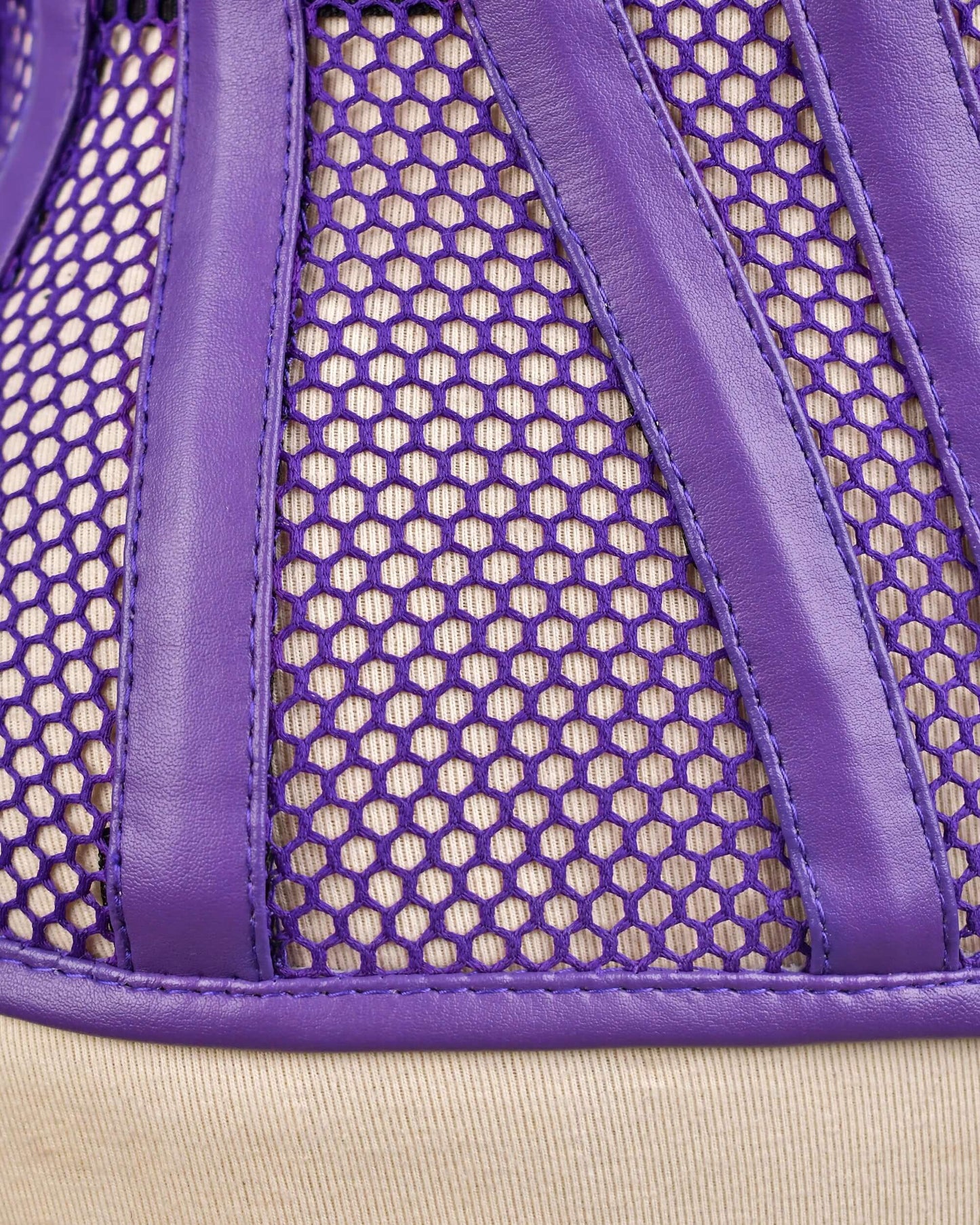 Purple Sheer Medieval Steel-Boned Lace-Up Underbust Corset