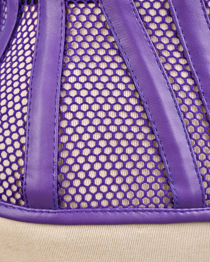 Purple Sheer Medieval Steel-Boned Lace-Up Underbust Corset