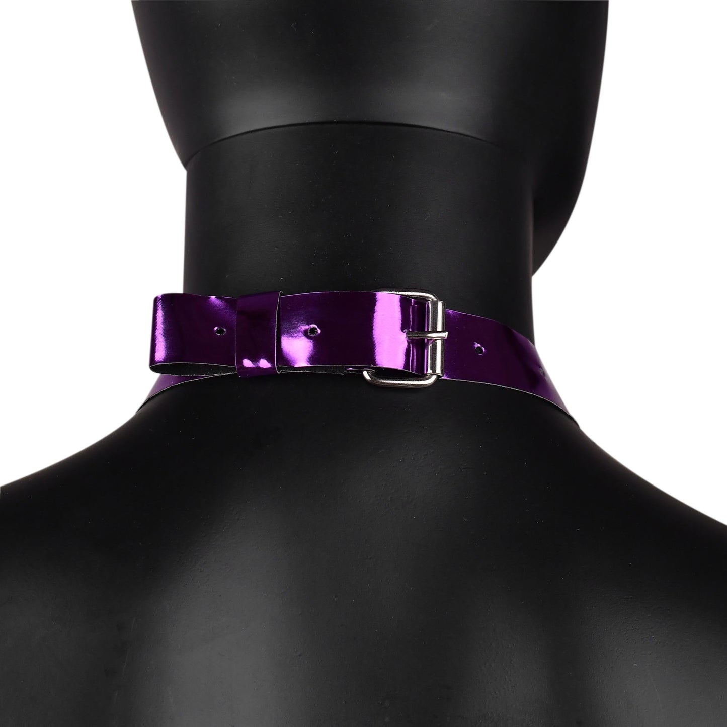 Purple Metallic Harness Crop Top