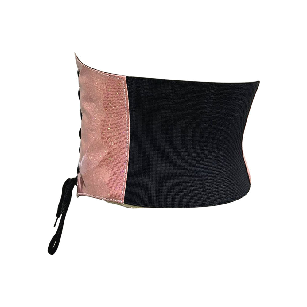 Peach Glitter PVC Waist Trainer Corset Belt - Waist Cincher