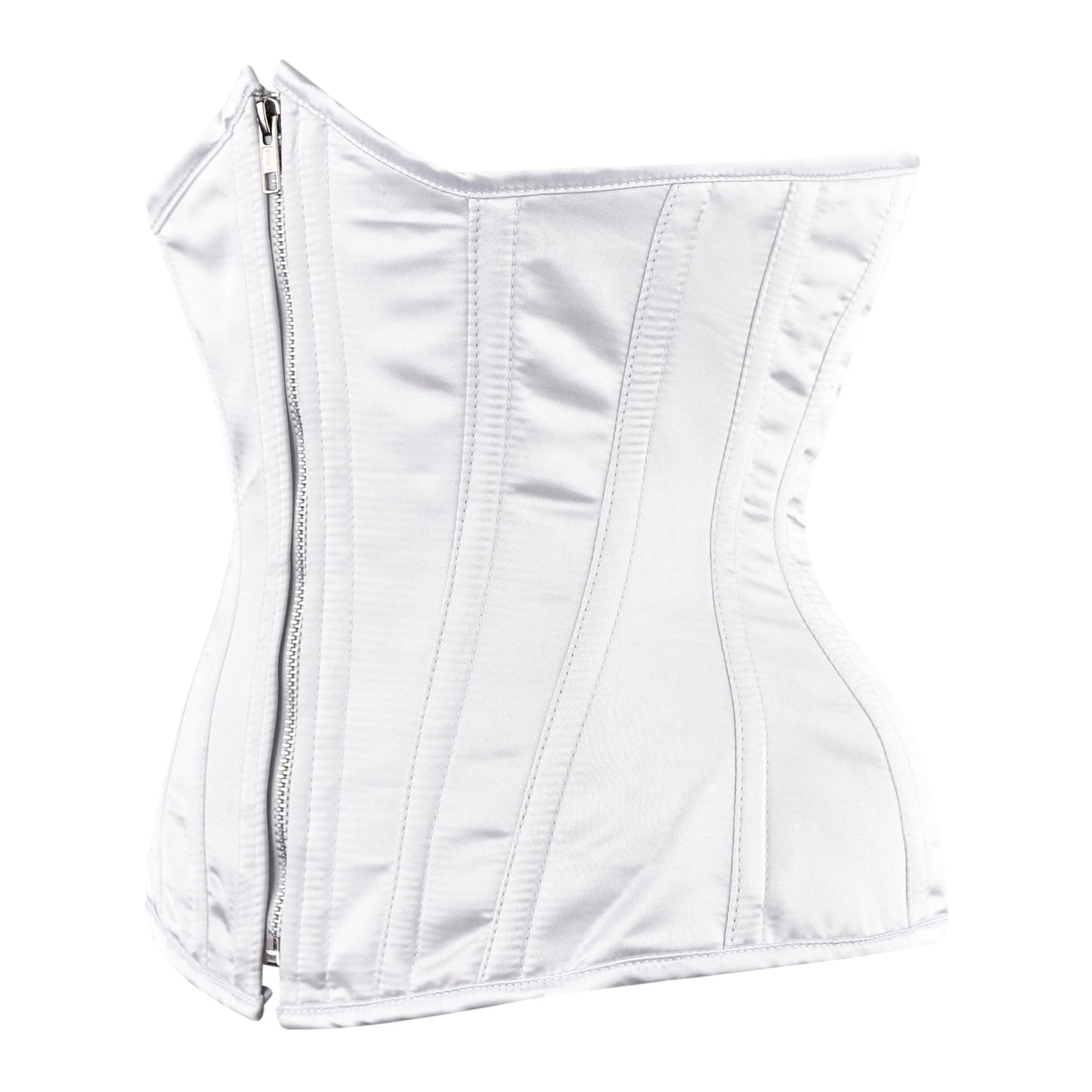 Ivory White Satin Underbust Corset