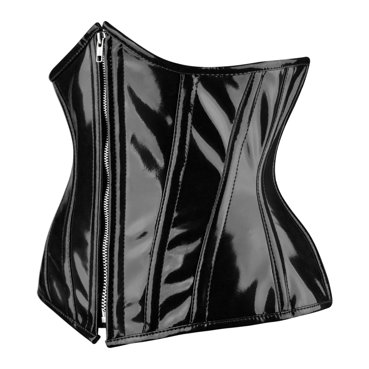 Black Gloss Vinyl Underbust Corset