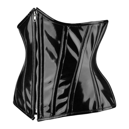 Black Gloss Vinyl Underbust Corset