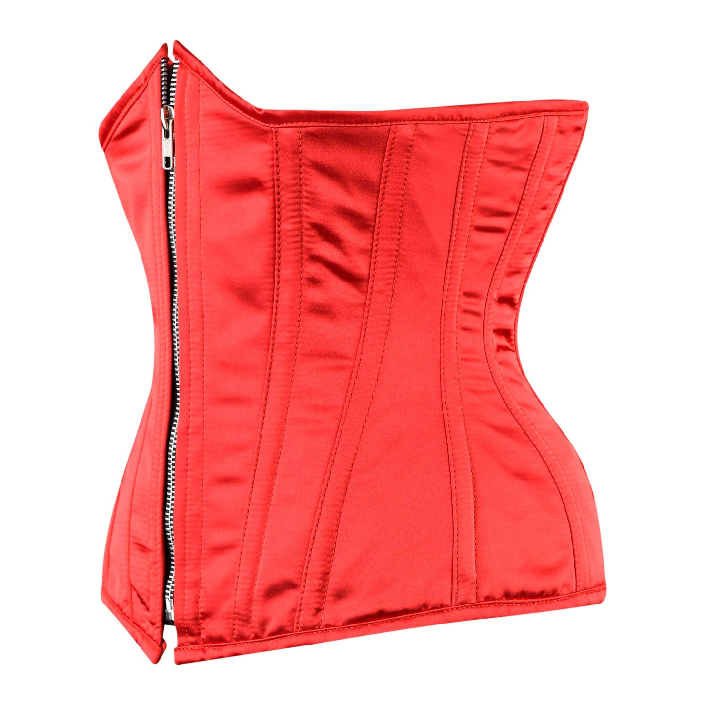 Scarlet Red Satin Underbust Corset