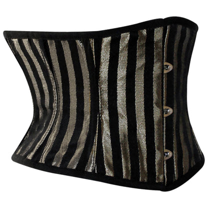 Gold Lined Brocade Mini Cincher corset - Waist Trainer Short torso