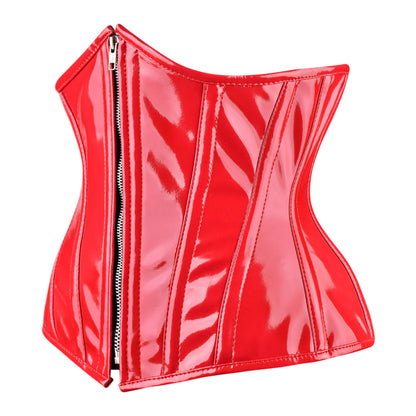 Red Gloss Vinyl Underbust Corset