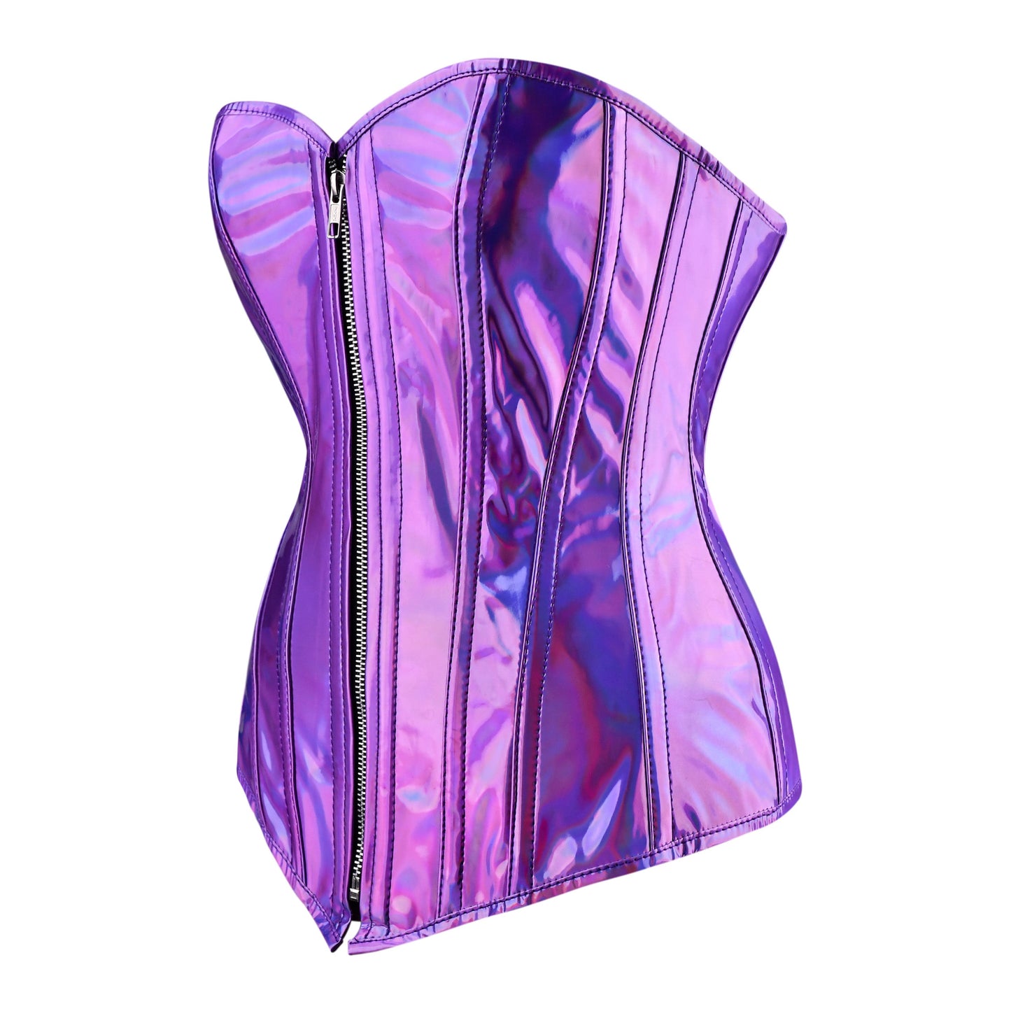 Holographic Purple Overbust Corset