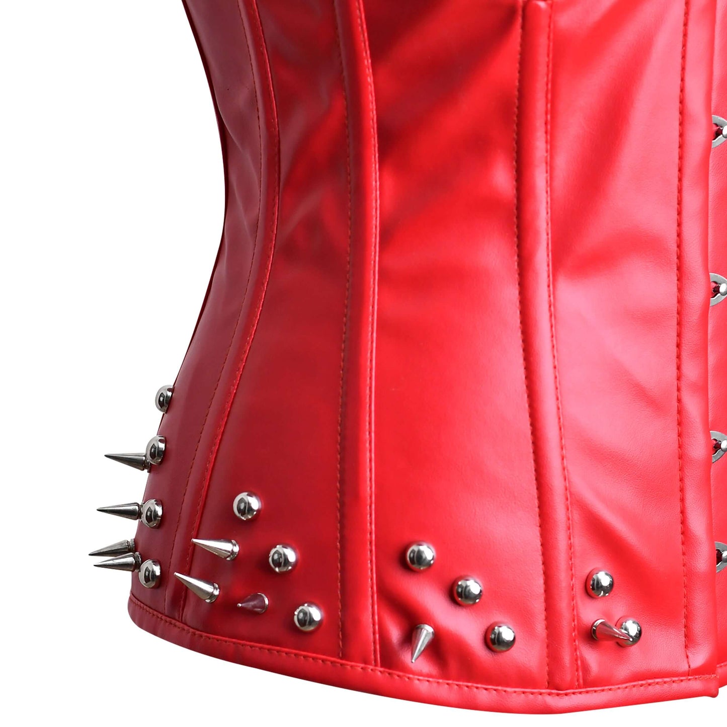 Gothic Leather Steel Boned Overbust / Steampunk Corset