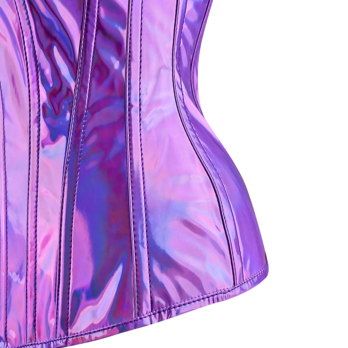 Holographic Purple Overbust Corset