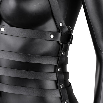 HAR-278 Black faux Harness
