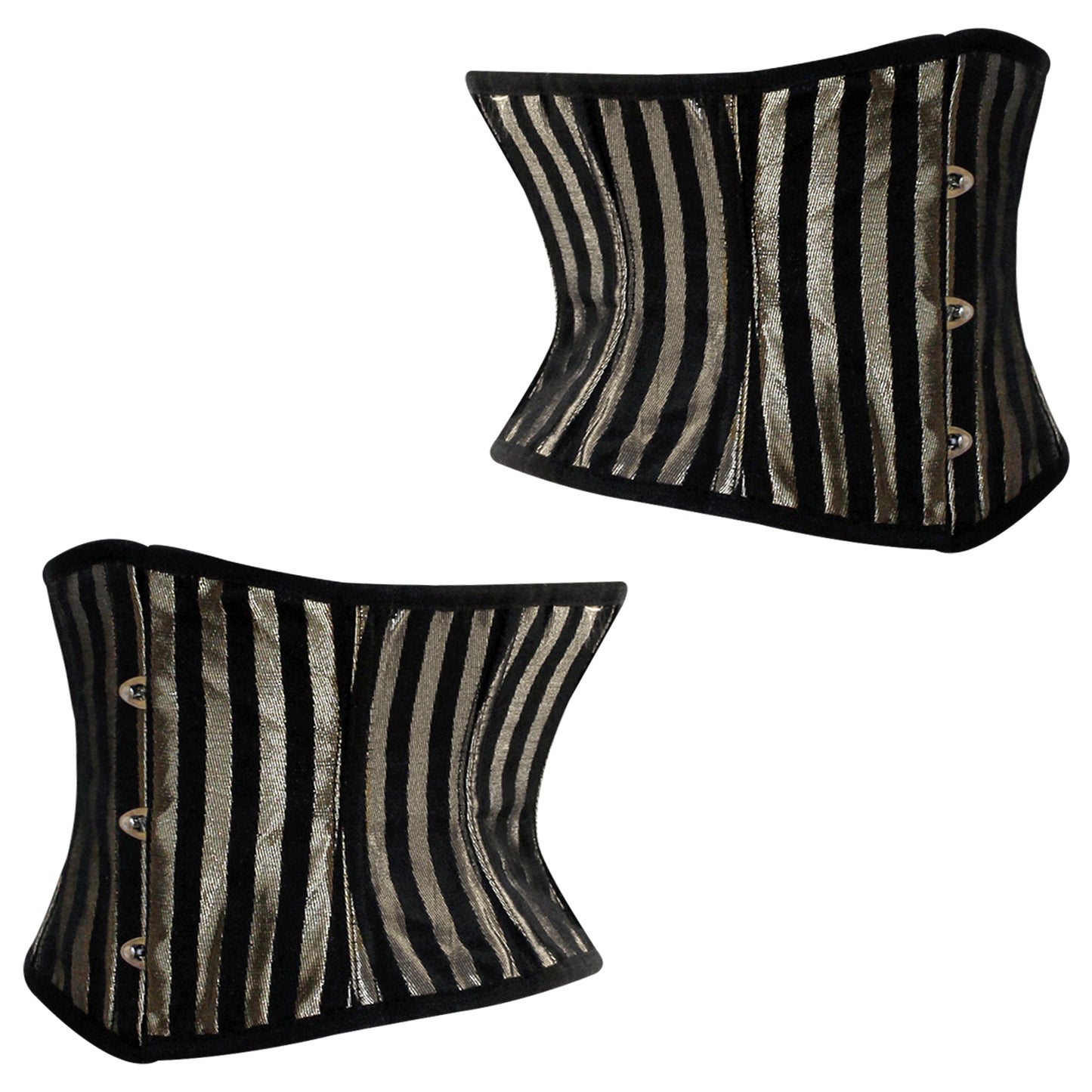 Gold Lined Brocade Mini Cincher corset - Waist Trainer Short torso
