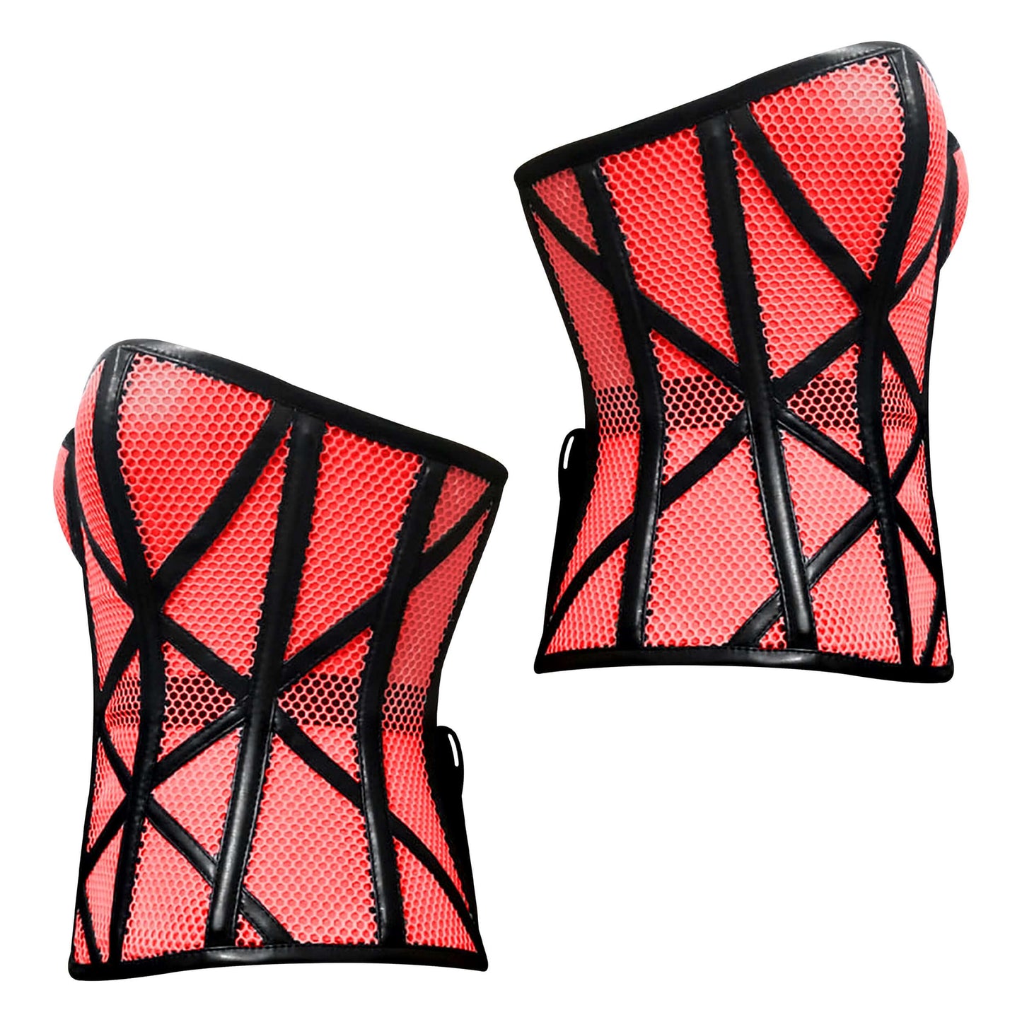 Stylish Overbust Faux/Fishnet Steel boned Corset